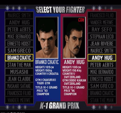 Fighting Illusion: K-1 Grand Prix '98 screenshot 4 for Playstation